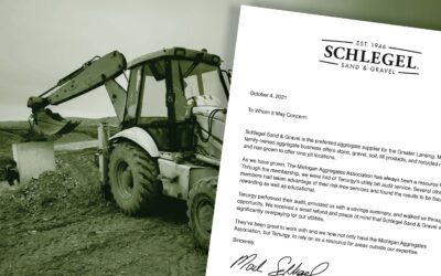 Letter of Recommendation: Schlegel Sand & Gravel